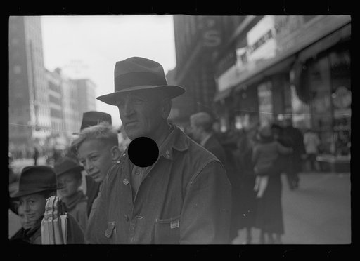 Untitled photo, possibly related to: Watching Armistice Day parade, Omaha, Nebraska