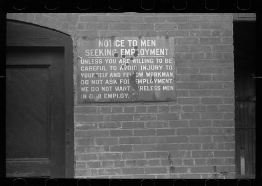 Sign at entrance to mine, Kempton, West Virginia