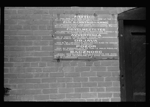 Sign in English, German, Hungarian, Italian, Lithuanian, Czech, and Polish, Kempton, West Virginia