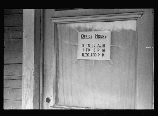 Office of company doctor, Kempton, West Virginia