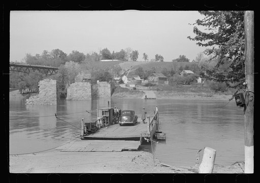 Ferry crossing Potomac River into Maryland, near Sharpsburg