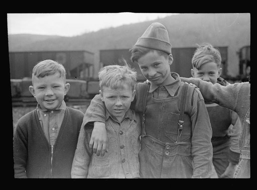 Schoolboys in coal town, Kempton, West Virginia