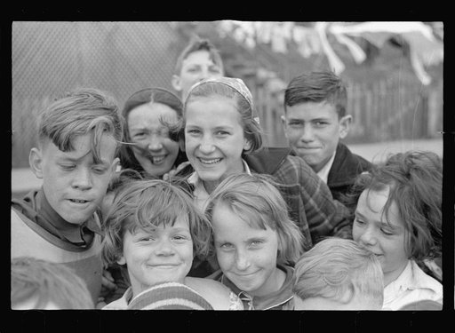 Schoolchildren in company-owned coal town, Kempton, West Virginia