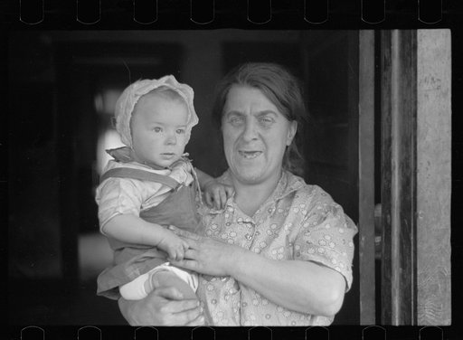 Wife of coal miner with grandchild. Kempton, West Virginia