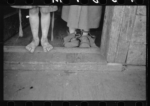 Feet of children of George Blizzard, Coal miner, Kempton, West Virginia