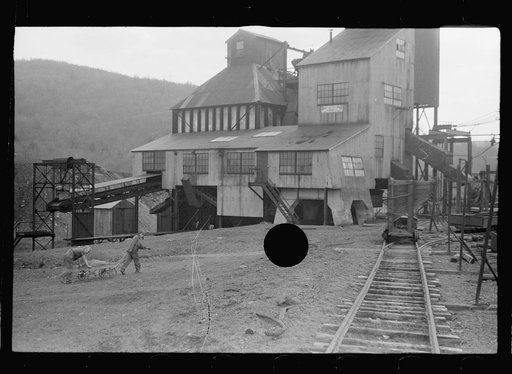 Untitled photo, possibly related to: Miner's sons getting coal from the slag pile during May 1939 coal strike.  Kempton, West Virginia