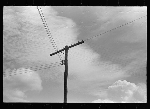 Telephone wires. Tygart Valley, West Virginia