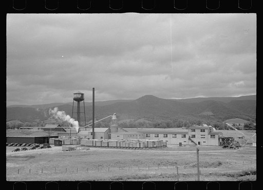 Untitled photo, possibly related to: Dimension lumber plant, Tygart Valley Homesteads, West Virginia