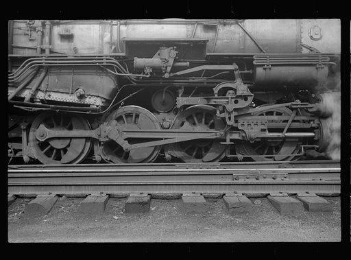 Untitled photo, possibly related to: Yard brakeman oiling locomotive, Elkins, West Virginia