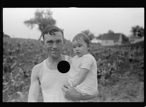Untitled photo, possibly related to: Father and daughter at Tygart Valley Homesteads, West Virginia