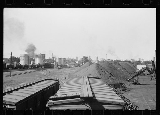 Coalyard, Minneapolis, Minnesota. Skyline in background