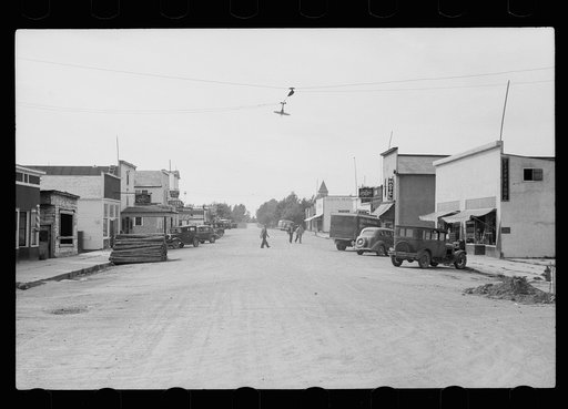 Main street of Kelliher, Minnesota, once a booming lumber town