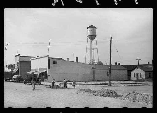 Untitled photo, possibly related to: Main street of Kelliher, Minnesota, once a booming lumber town