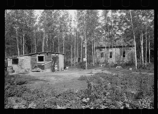 Untitled photo, possibly related to: County supervisor visiting family of FSA (Farm Security Administration) rehabilitation borrower, Lake of the Woods County, Minnesota