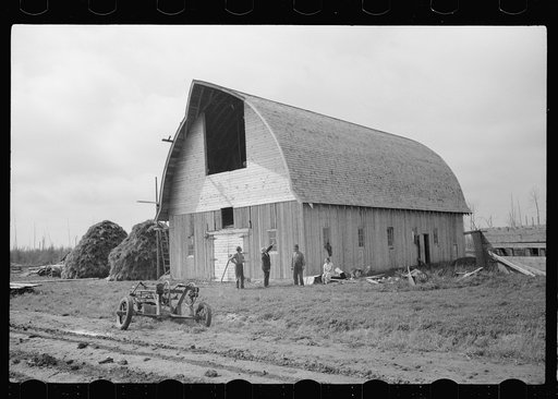 Barn which FSA (Farm Security Administration) borrower built himself with help of loan, Lake of the Woods County, Minnesota