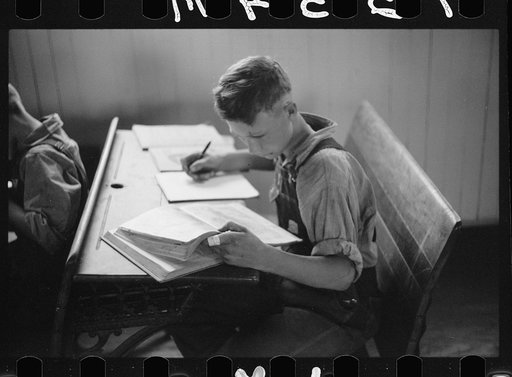 Untitled photo, possibly related to: Rural schoolroom, Wisconsin