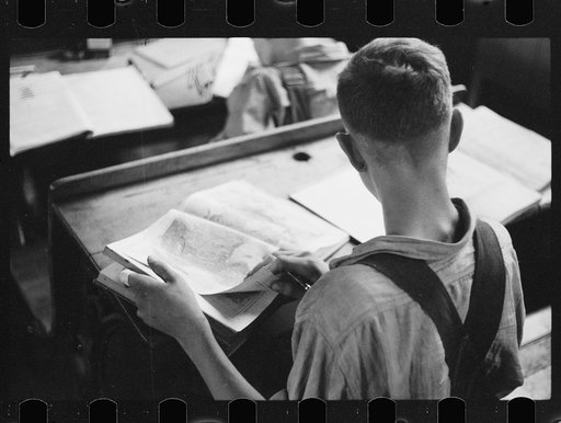 Untitled photo, possibly related to: Rural schoolroom, Wisconsin