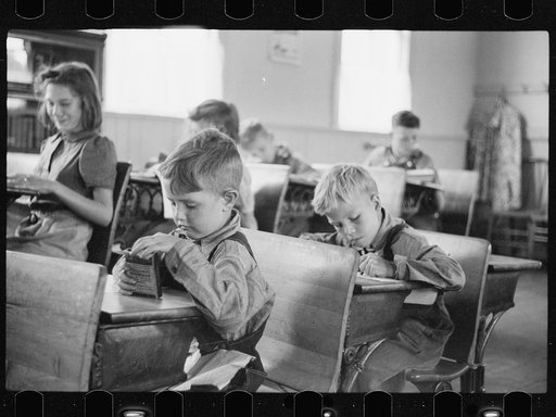 Untitled photo, possibly related to: Rural schoolroom, Wisconsin