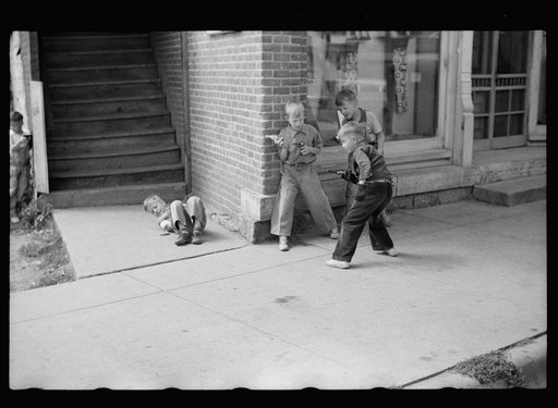 Toy gun fight, Boscobel, Wisconsin