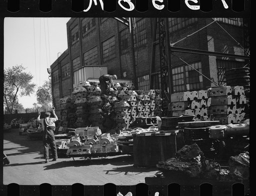 Untitled photo, possibly related to: Tractor factory, Minneapolis, Minnesota