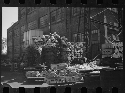 Untitled photo, possibly related to: Tractor factory, Minneapolis, Minnesota