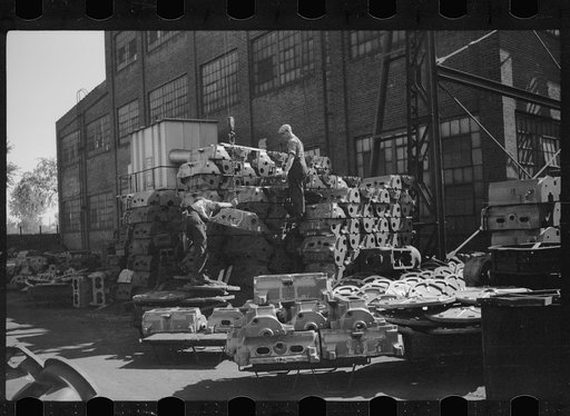 Untitled photo, possibly related to: Tractor factory, Minneapolis, Minnesota
