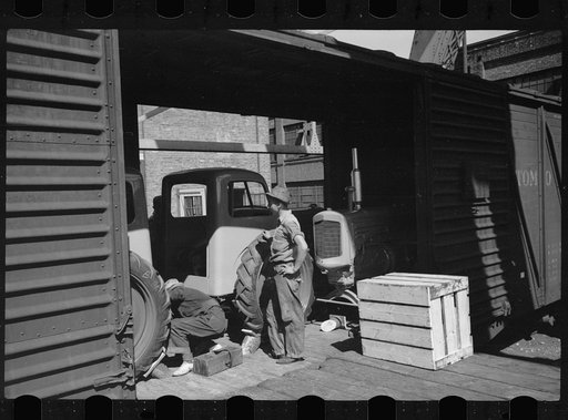 Untitled photo, possibly related to: Moline tractor factory, Minneapolis, Minnesota