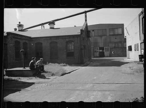 Untitled photo, possibly related to: Lunch hour, tractor factory, Minneapolis, Minnesota