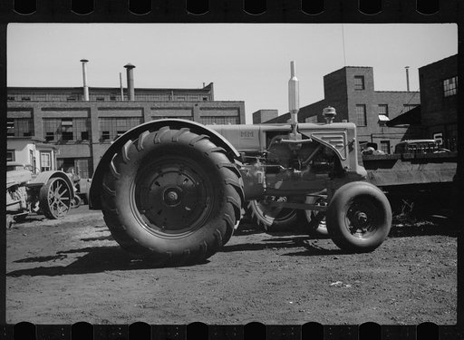 Tractor at factory, Minneapolis, Minnesota