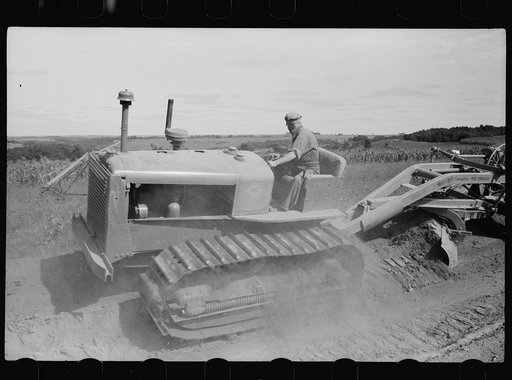 CCC (Civilian Conservation Corps) working with Soil Conservation Service making diversion terrace to prevent gullying, Vernon County, Wisconsin