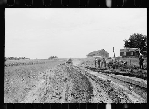 Untitled photo, possibly related to: CCC (Civilian Conservation Corps) working with Soil Conservation Service making diversion terrace to prevent gullying, Vernon County, Wisconsin