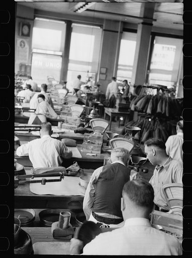 Untitled photo, possibly related to: Testing for impurities in wheat at Minnesota grain inspection dept., Minneapolis, Minnesota