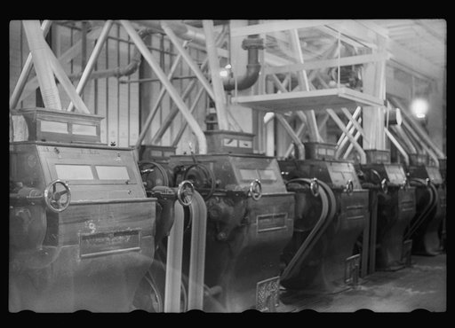 Untitled photo, possibly related to: Grain sifters, Pillsbury flour mill, Minneapolis, Minnesota