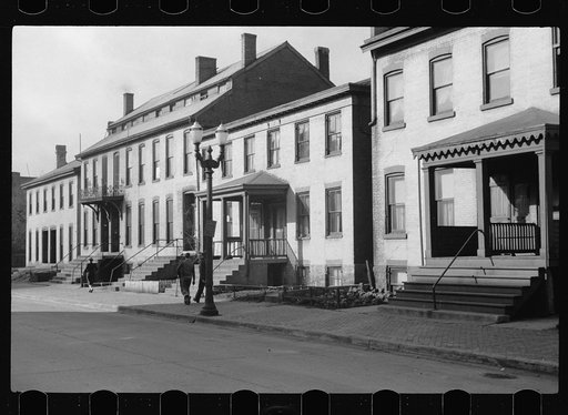 One of the oldest residential streets in Dubuque, Iowa. Dubuque is an older city than Chicago