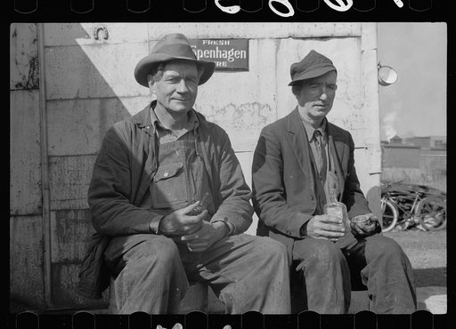 Untitled photo, possibly related to: Resident of river bottoms shacktown. Dubuque, Iowa