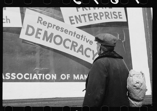 Untitled photo, possibly related to: National Association of Manufacturers sign, Dubuque, Iowa