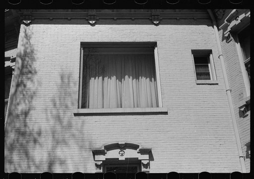 Untitled photo, possibly related to: Window in funeral home. Dubuque, Iowa
