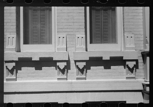Untitled photo, possibly related to: Window in funeral home. Dubuque, Iowa