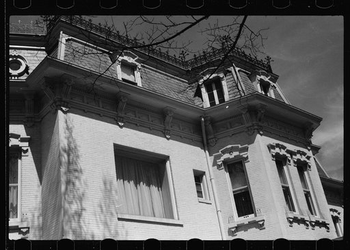 Untitled photo, possibly related to: Window in funeral home. Dubuque, Iowa