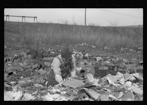 Untitled photo, possibly related to: Scavenging the city dump, Dubuque, Iowa