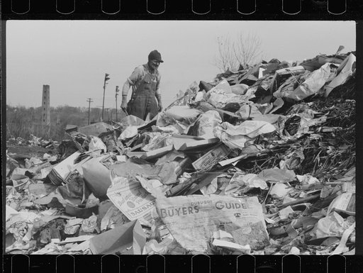 Untitled photo, possibly related to: Scavenging the city dump, Dubuque, Iowa
