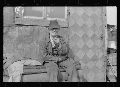 Untitled photo, possibly related to: Man who lives in shack on the edge of the city dump, Dubuque, Iowa