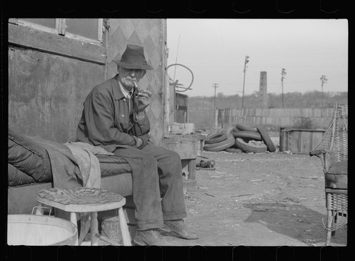 Untitled photo, possibly related to: Man who lives in shack on the edge of the city dump, Dubuque, Iowa