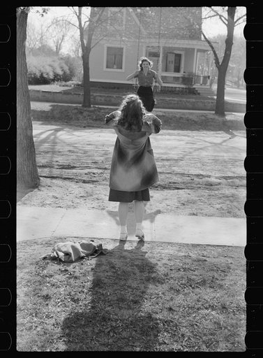 Girl swinging, Woodbine, Iowa