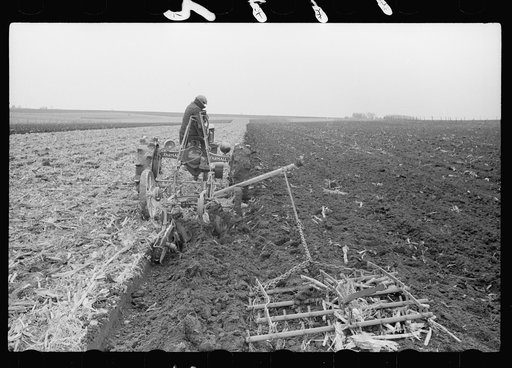 Untitled photo, possibly related to: Spreading manure, Grundy County, Iowa