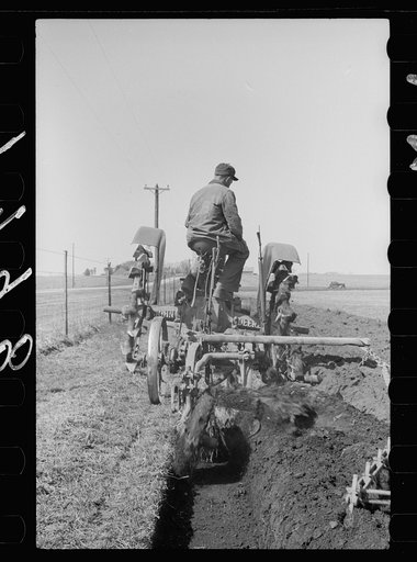 Untitled photo, possibly related to: Plowed sod, Grundy County, Iowa