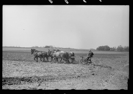 Untitled photo, possibly related to: Plowed sod, Grundy County, Iowa