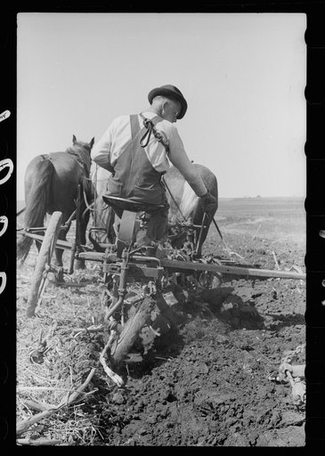 Untitled photo, possibly related to: Plowed sod, Grundy County, Iowa