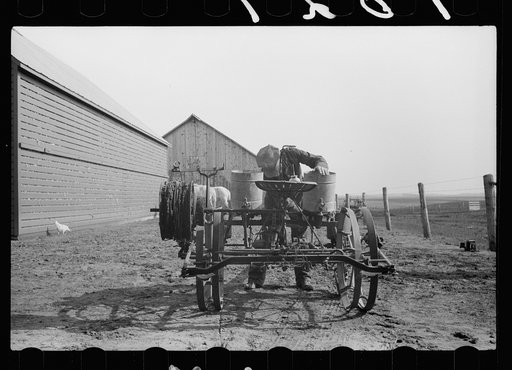 Getting corn planter ready, Jasper County, Iowa