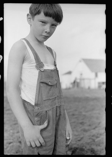 Untitled photo, possibly related to: Coal miner's son at Granger Homesteads, Iowa